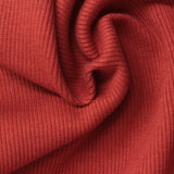 Cotton Stretch Rib Knit Fabric, 380 gsm, 120 cm — Red — photo 1