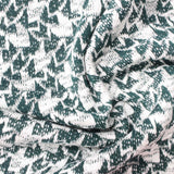 Dark Green Abstract Chunky Knit, Cotton-Poly — photo 1
