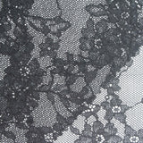 Black Floral Lace, Nylon-Spandex, 94 gsm — photo 1