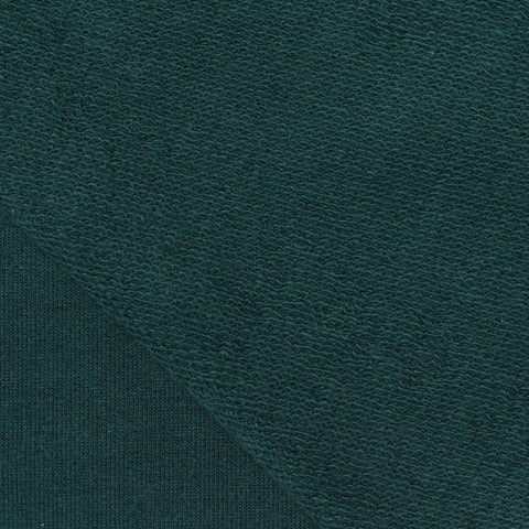 Viscose Cotton Stretch French Terry Fabric, 276 gsm, 165 cm — Green