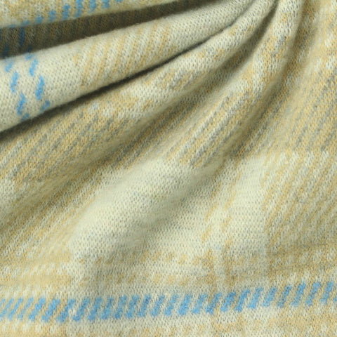 Beige Plaid Jacquard, Poly-Viscose, 310 gsm