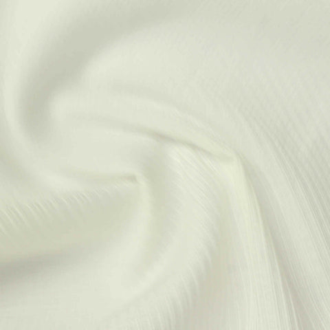 Polyester Stretch Crepe Fabric, 127 gsm, 155 cm — White
