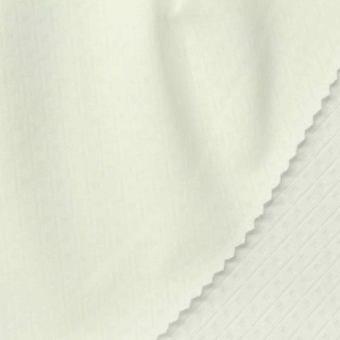 Jacquard Nylon Stretch Interlock Knit Fabric, 175 gsm, 170 cm — White