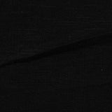 Slub Polyester Cotton French Terry Fabric, 235 gsm — Black — photo 1