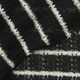 Black Horizontal-Stripe Rib Knit, Polyester, 198 gsm — photo 1