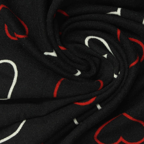 Black Heart Milk Silk Knit, Polyester