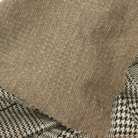 Black Houndstooth Knit, Poly-Viscose, 263 gsm
