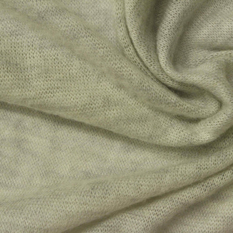 Light Grey Heathered-Marl Jersey Knit, Poly-Viscose, 102 gsm