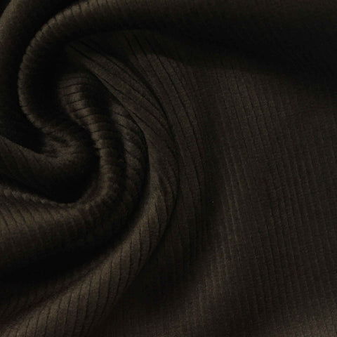 Polyester Stretch Knit Fabric, 390 gsm — Black