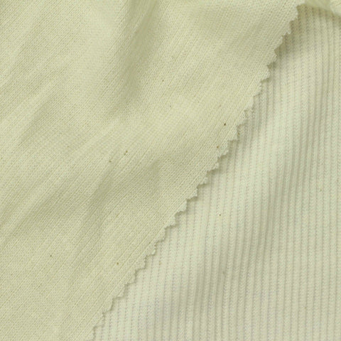 Off-White Rib Knit, Poly-Cotton