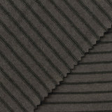 Dark Grey Horizontal-Stripe Chunky Knit, Viscose-Poly, 300 gsm — photo 1