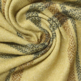 Yellow Plaid Jersey Knit, Viscose-Poly — photo 1