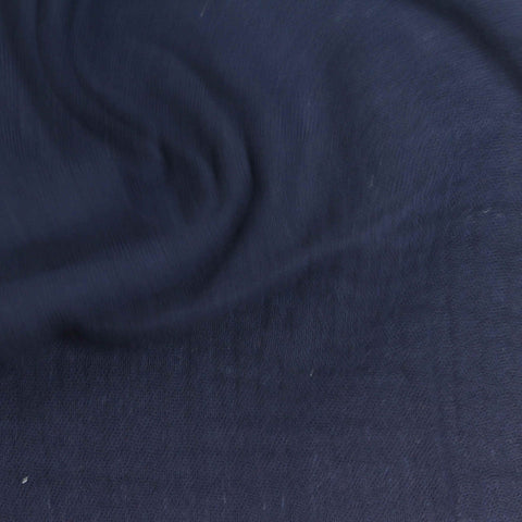 100% Cotton Crepe Fabric, 134 gsm — Navy