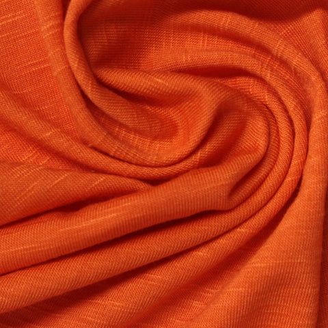 Orange Marl Jersey Knit, Poly-Viscose, 195 gsm