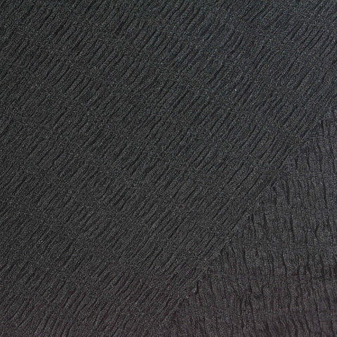 Polyester Stretch Crepe Fabric, 217 gsm, 131 cm — Black