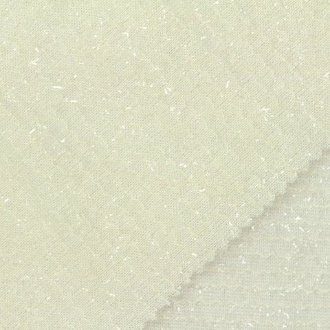 Sequin 100% Polyester Jersey Knit Fabric, 115 gsm, 150 cm — White