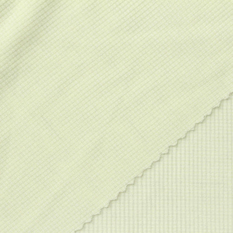 Light Cream Check Rib Knit, Modal