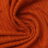 Polyester Viscose Stretch Waffle Knit Fabric, 200 gsm, 160 cm — Orange — photo 1
