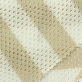 White Horizontal-Stripe Chunky Knit, Polyester, 215 gsm — photo 1