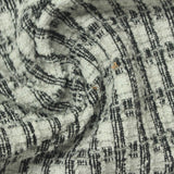 Black Textured-Plaid Bouclé, Poly-Viscose — photo 1