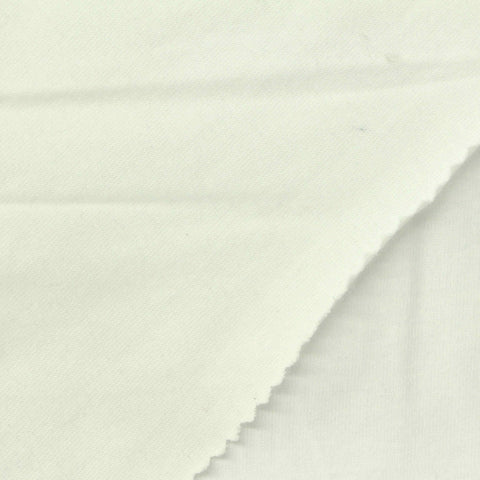 100% Cotton Jersey Knit Fabric, 190 gsm, 185 cm — White
