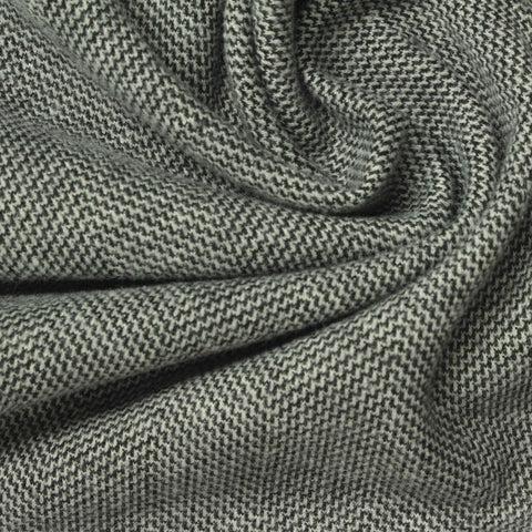 Black Houndstooth Knit, Polyester, 260 gsm, 185 cm