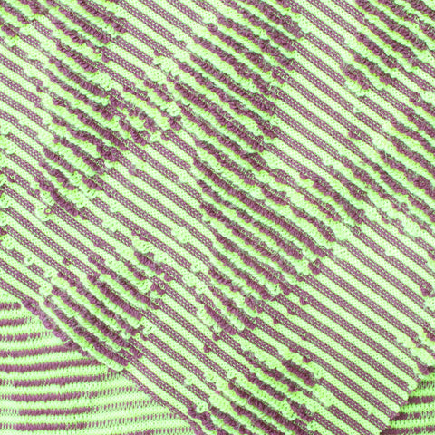 Purple Horizontal-Stripe Pointelle Knit, Poly-Cotton
