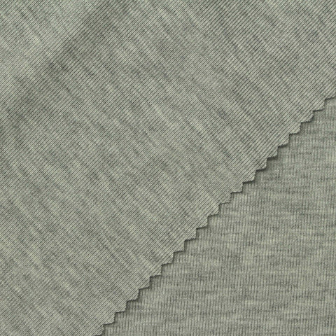 Tencel Lyocell Acrylic Stretch Rib Knit Fabric, 180 gsm, 160 cm — Green