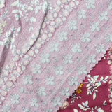 Pink Floral Woven, Polyester, 115 gsm — photo 1