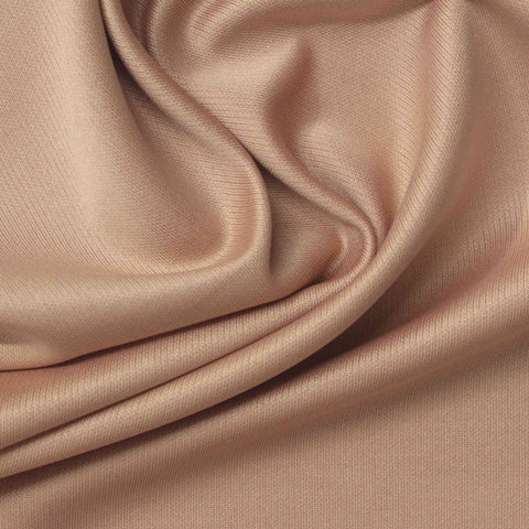Washed Polyester Viscose Stretch Scuba Knit Fabric, 220 gsm, 160 cm — Beige