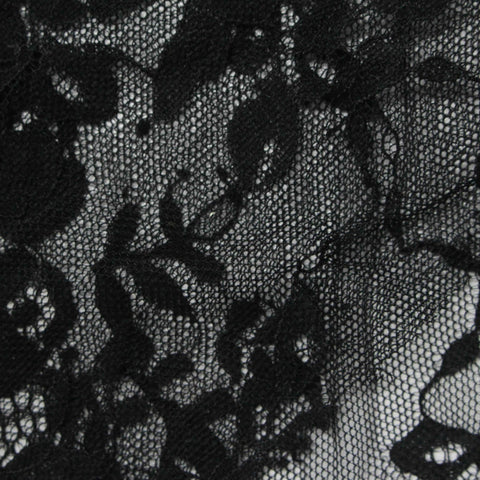 Black Floral Lace, Nylon, 140 cm, ref EF-243147