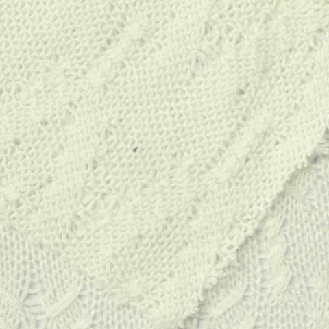 Cream Openwork Pointelle Knit, 250 gsm