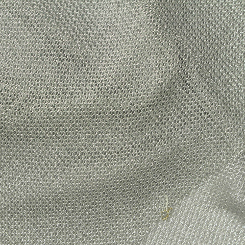 Light Grey Geometric Jacquard, Viscose-Metallic