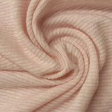 Light Pink Horizontal-Stripe Jersey Knit, Cotton-Poly — photo 1