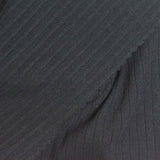 Polyester Cotton Stretch Rib Knit Fabric, 250 gsm — Black — photo 1