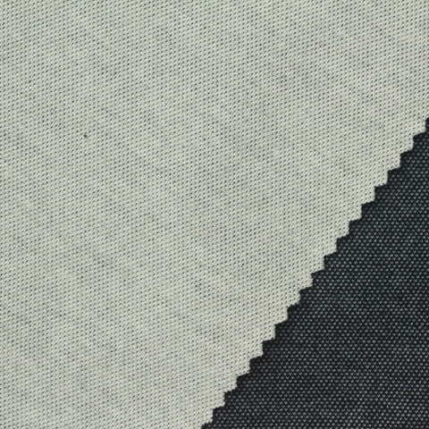 Navy Marl Interlock Knit, Poly-Viscose
