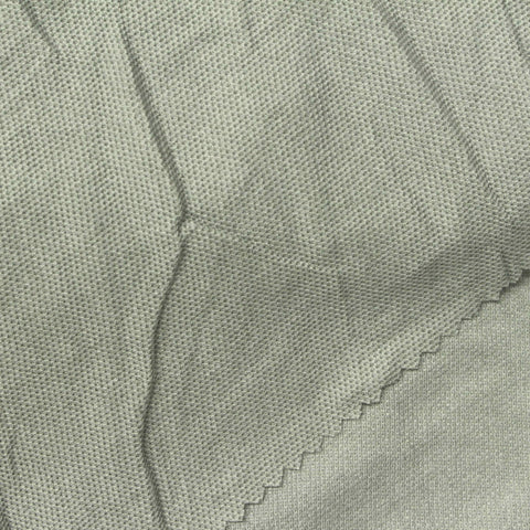 100% Polyester Piqué Knit Fabric, 160 gsm, 165 cm — Green