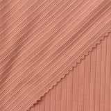 Brushed Polyester Stretch Rib Knit Fabric, 175 gsm, 110 cm — Orange — photo 1