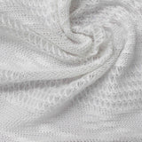 White Stripe Chunky Knit, Polyester, 180 gsm — photo 1