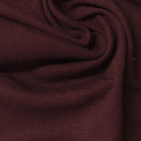 Cotton Polyester Stretch Rib Knit Fabric, 240 gsm — Brown
