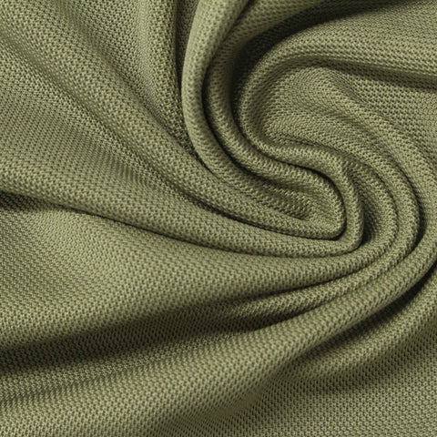 Polyester Stretch Piqué Knit Fabric, 255 gsm, 178 cm — Green