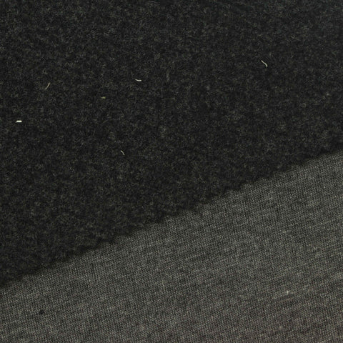 Dark Grey Heathered-Marl Jersey Knit, 160 cm, ref EF-274281