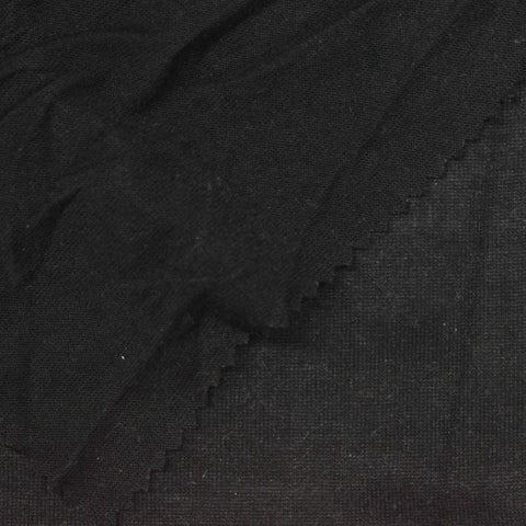 Polyester Viscose Jersey Knit Fabric, 185 gsm — Black
