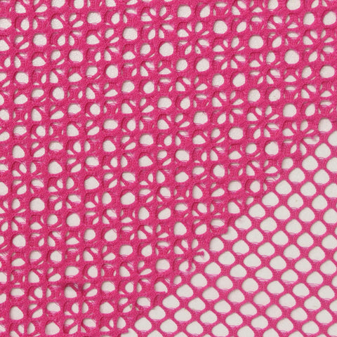 Nylon Stretch Lace Fabric, 90 gsm, 138 cm — Pink