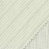 Polyester Stretch Rib Knit Fabric, 230 gsm, 143 cm — White — photo 1