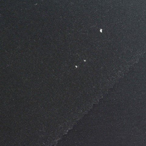 Polyester Modal Stretch Scuba Knit Fabric, 350 gsm, 180 cm — Black