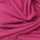 Slub Polyester Viscose Stretch Rib Knit Fabric, 195 gsm, 130 cm — Pink — photo 1
