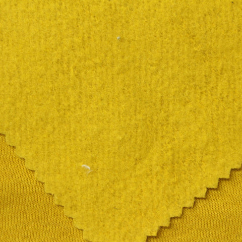 Polyester Cotton French Terry Fabric, 240 gsm, 170 cm — Yellow