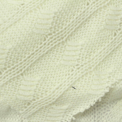 Cream Openwork Pointelle Knit, 240 gsm