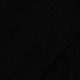 Black Vertical-Stripe Rib Knit, Polyester, 198 gsm — photo 1